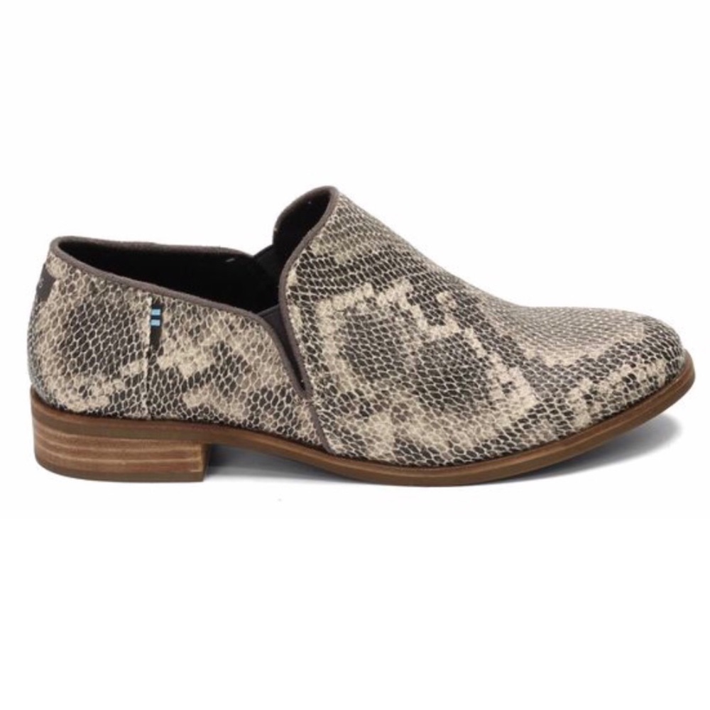 TOMS Snake Embossed Shaye Low Bootie Size 6.5